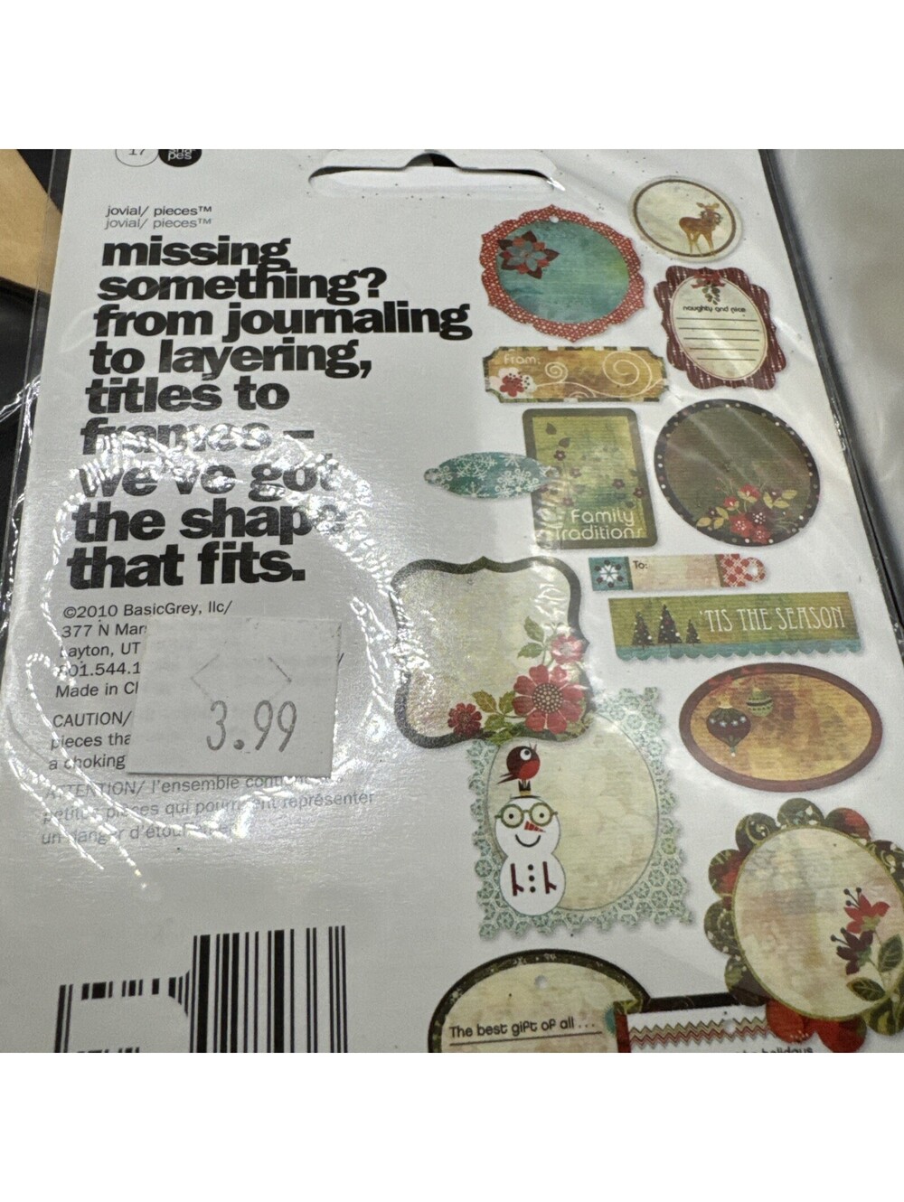 Bundle Of Scrapbooking / Crafting Supplies - Christmas Birds Deer Clock - Picture 4 of 8